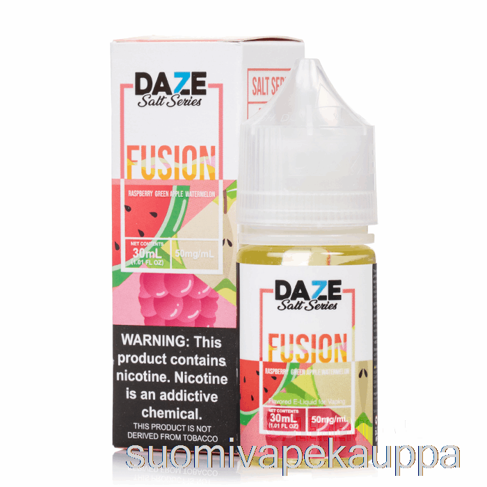 Vape Suomi Vadelmanvihreä Omena Vesimeloni - 7 Daze Fuusiosuolaa - 30ml 50mg